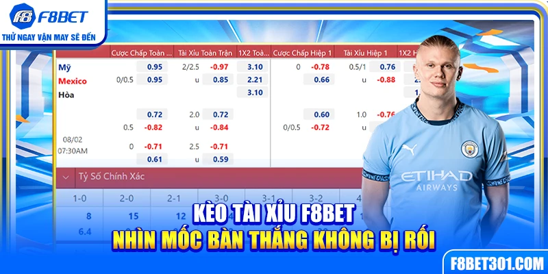 Kèo Tài Xỉu F8BET – Nhìn Mốc Bàn Thắng Không Bị Rối