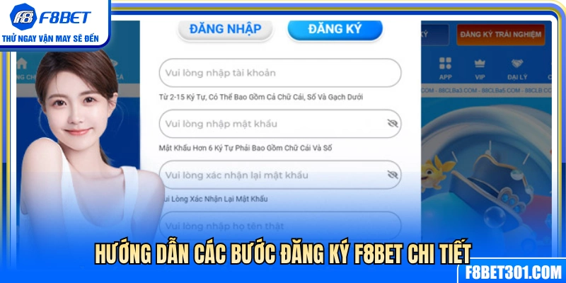 Quy trình đăng ký F8BET chi tiết từ A đến Z 