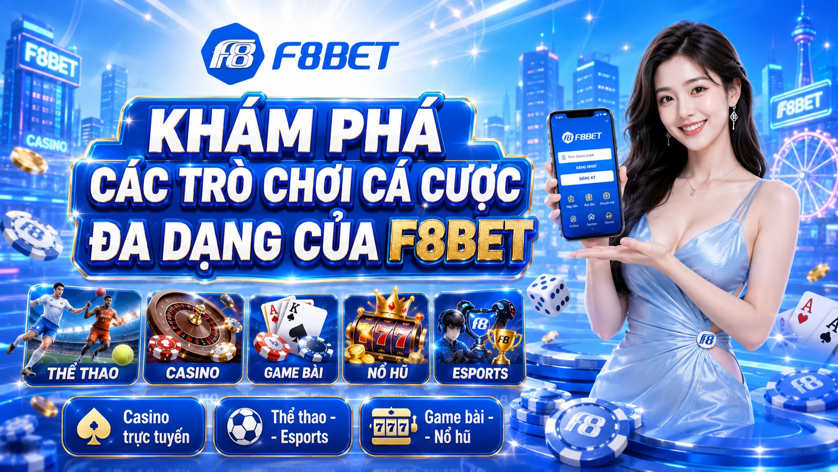 Khám phá các trò chơi cá cược đa dạng của F8BET 